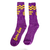 Meia Quebra Cava Roxo c/ Amarelo