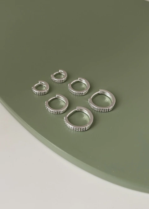 TRIO DE ARGOLA CRAVEJADO - comprar online