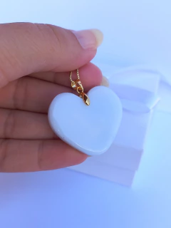 Joia Afetiva Coração com Cabelo e Dente para Pingente de Colar - (cópia)