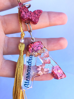Chaveiro Inicial do Nome de Resina Personalizado - comprar online