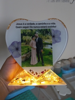 Porta Retrato de Resina com Led na internet
