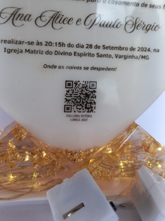 Eternização de Resina do Convite de Casamento - loja online