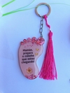 Chaveiro de Pezinho Personalizado / Chaveiro com Dados de Bebê
