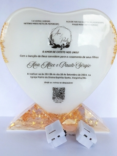Eternização de Resina do Convite de Casamento - Eternize