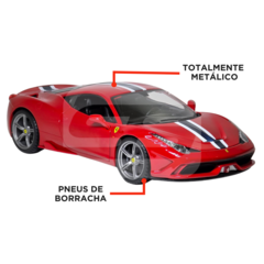Miniatura De Ferro Ferrari 458 Speciale 28cm 1/18 Bburago na internet