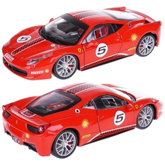 Miniatura De Ferro Ferrari 458 Challenge 18cm 1:24 Burago