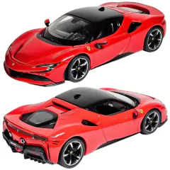 Miniatura De Ferro Ferrari SF90 Stradale 18cm 1/24 Bburago