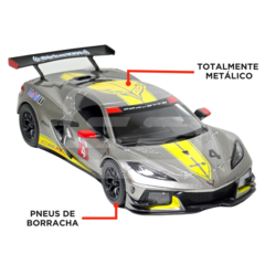 Miniatura Ferro Chevrolet Corvette C8.R 1/24 18cm Bburago na internet