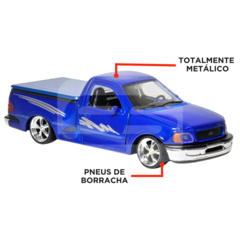Miniatura De Ferro Picape Ford F-150 1998 1/24 18cm Welly