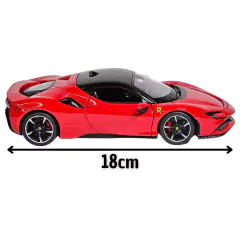 Miniatura De Ferro Ferrari SF90 Stradale 18cm 1/24 Bburago - loja online