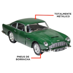 Miniatura De Ferro Aston Martin DB5 1/38 12cm KiNSMART - Stage Colecionáveis | Miniaturas de Carros, Motos, Aviões e Caminhões