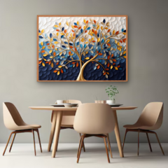 QUADRO ÁRVORE DA COLORS AZUL - Quadros & Quadrinhos