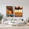 DUPLA DE QUADROS POR SOL COQUEIRO E MAR - comprar online