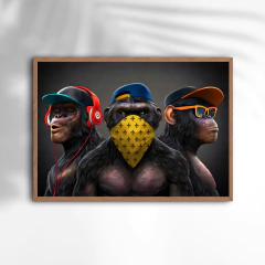 QUADRO GORILAS GANGESTERS - Quadros & Quadrinhos