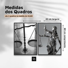 DUPLA DE QUADROS ESCRITÓRIO DE DIREITO PRETO E BRANCO - comprar online