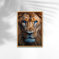 Imagem do QUADRO LEÃO COM OS OLHOS AZUIS