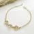 Pulseira de Prata 3 Árvores da Vida Zircônias com Banho de Ouro - Encanto Pratas