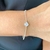 Pulseira de Prata 1 Trevo Pedra Natural Madrepérola Borda Pontilhada 8mm Insp.VCleef na internet