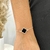 Pulseira de Prata 1 Trevos Ônix Borda Pontilhada 1,5cm Insp.VCleef na internet