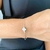 Pulseira de Prata 1 Trevo Pedra Natural Madrepérola Borda Polida 1cm Insp.VCleef na internet