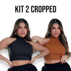 Kit 2 Croppeds Um Ombro Só Feminino – Tecido Canelado | Tamanho Único M – Cores Variadas - loja online
