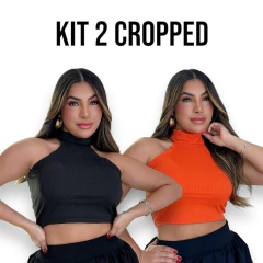 Kit 2 Croppeds Um Ombro Só Feminino – Tecido Canelado | Tamanho Único M – Cores Variadas - comprar online
