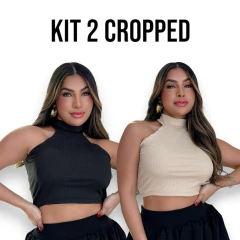 Kit 2 Croppeds Um Ombro Só Feminino – Tecido Canelado | Tamanho Único M – Cores Variadas