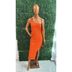 Vestido Midi de Uma ALça com Fenda LVC21