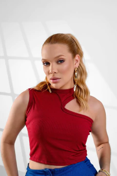 kit 5 Cropped Feminino no Canelado com Detalhe em L - comprar online