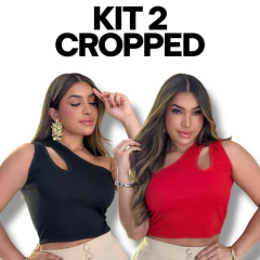 Kit 2 Croppeds Um Ombro Só Feminino – Tecido Canelado | Tamanho Único M – Cores Variadas - loja online