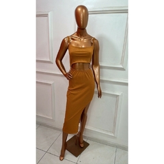 Vestido Feminino Midi de Alcinha com Fenda Lateral Longo LVC15 na internet