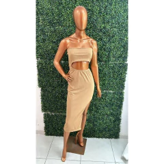 Vestido Midi Tomara que Caia com Fenda Lateral LVC23 - loja online