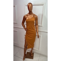 Vestido Midi de Uma ALça com Fenda LVC21 na internet