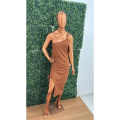 Vestido Midi de Uma ALça com Fenda LVC21 na internet