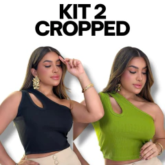 Kit 2 Croppeds Um Ombro Só Feminino – Tecido Canelado | Tamanho Único M – Cores Variadas na internet