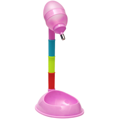 Bebedouro De Bilha Dogfly Pet Drink Com Altura Ajustável - ROSA