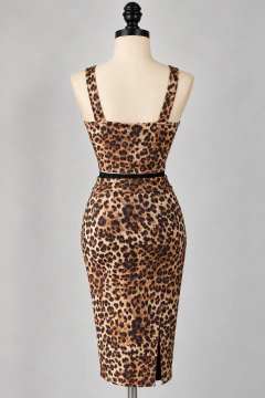 Conjunto animal print canelado - comprar online
