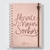 Planner personalizado 2025 - ''Abrace novos sonhos'' fundo rose