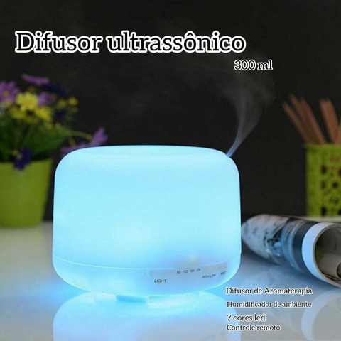 Difusor de Aromas e Umidificador Woldmay, 300ml – 7 LUZES + Brinde: CONTROLE REMOTO - comprar online