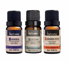 Kit Laranja doce+ Alecrim+Lavanda 10ml Via Aroma