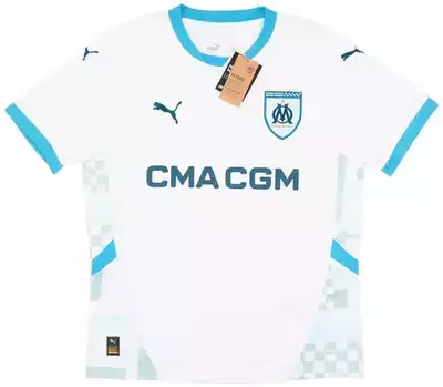 Camisa Olympique Marseille Home 24/25 - Torcedor Puma Masculina - Branca