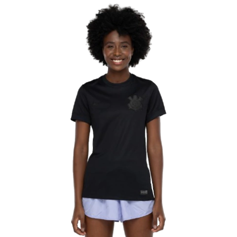 Camisa Corinthians Preta 2024 All Black Nike Feminina - comprar online