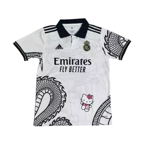 Camisa Real Madrid Hello Kitty 24/25 s/n° Torcedor Adidas Masculina - Preta