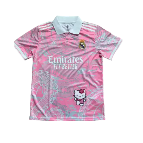 Camisa Real Madrid Hello Kitty 24/25 s/n° Torcedor Adidas Masculina - Rosa