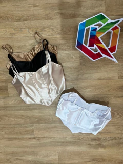 Cropped Corselet de alcinha Acetinato