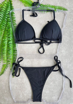 Biquíni Canelado Com Bojo Cortininha De Amarrar