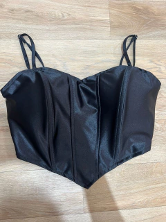 Cropped Corselet de alcinha Acetinato na internet