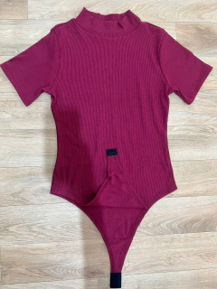 Body Feminino Manga Curta Gola Alta Canelado - Kit Multimarcas