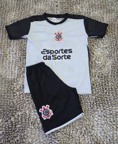 Conjunto Infantil Uniforme De Time De Futebol Corinthians - comprar online