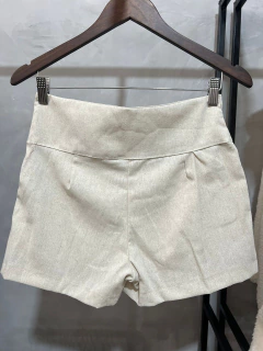 Shorts Saia De Linho Amarração Na Frente na internet